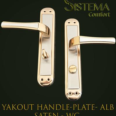 Yakout Handle Plate Alb Saten Wc Site