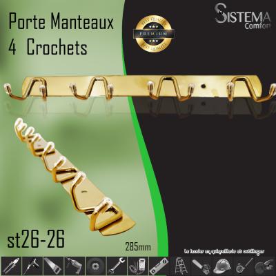 Porte Monteaux 4 Crochets 26 26