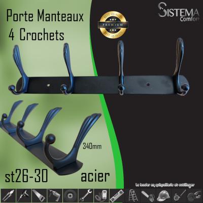 Porte Monteaux 4crochets 26 30