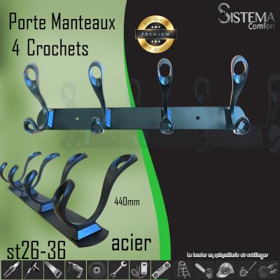 Porte Monteaux 4crochets 26 36