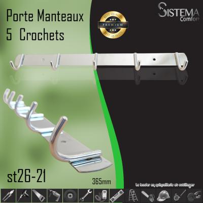 Porte Monteaux 5 Crochets 26 21