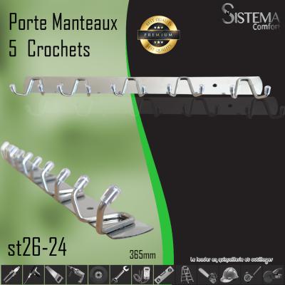 Porte Monteaux 5 Crochets 26 24